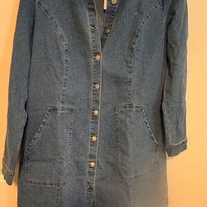 Allegra K Light Blue Denim Jacket